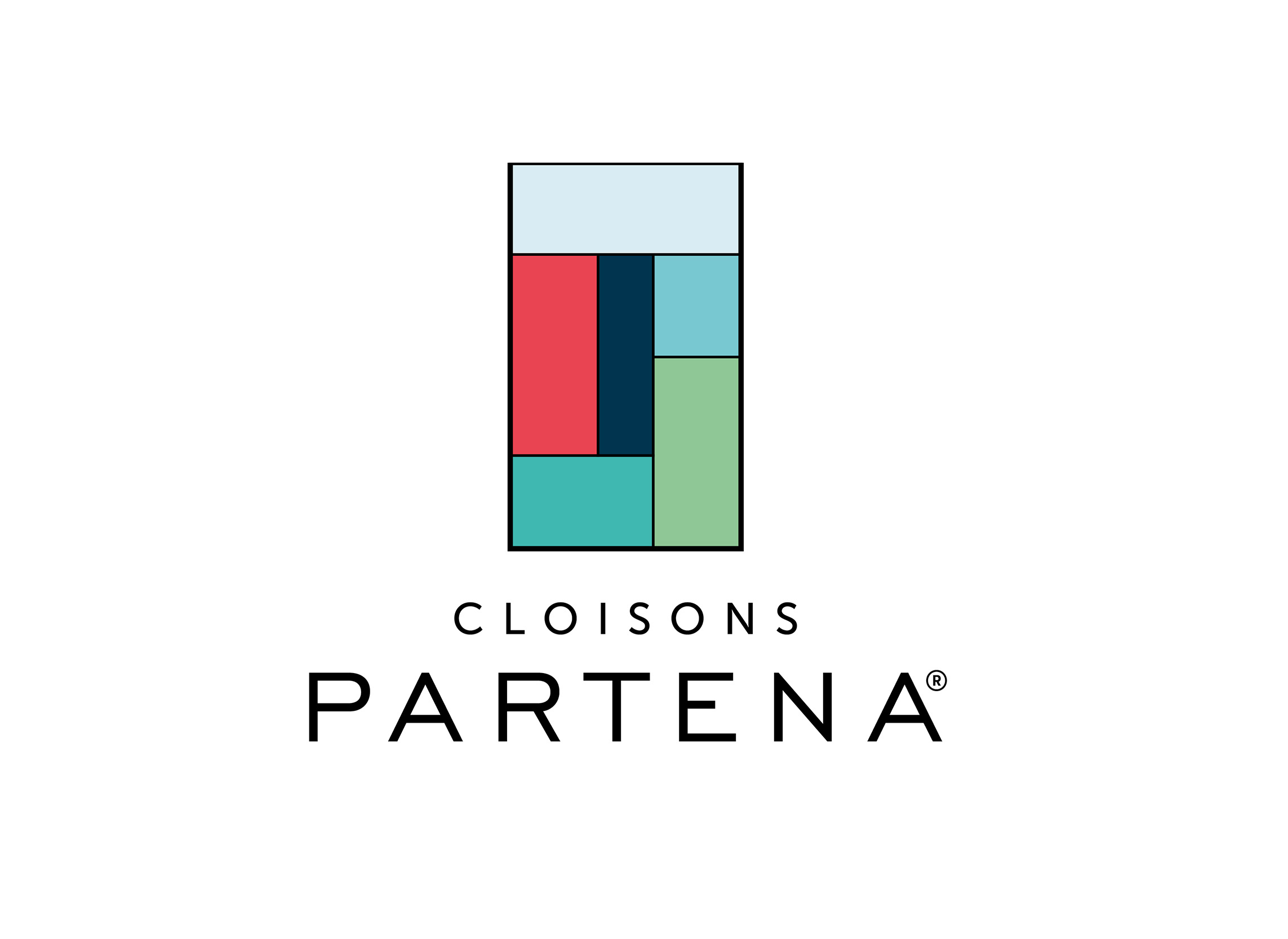 Logo type Mondrian Cloisons PARTENA